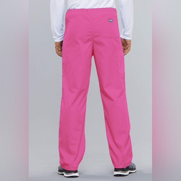 Cherokee Unisex Medium Pink 3 Pocket Cargo Adjustable Drawstring Pants - Picture 4 of 12